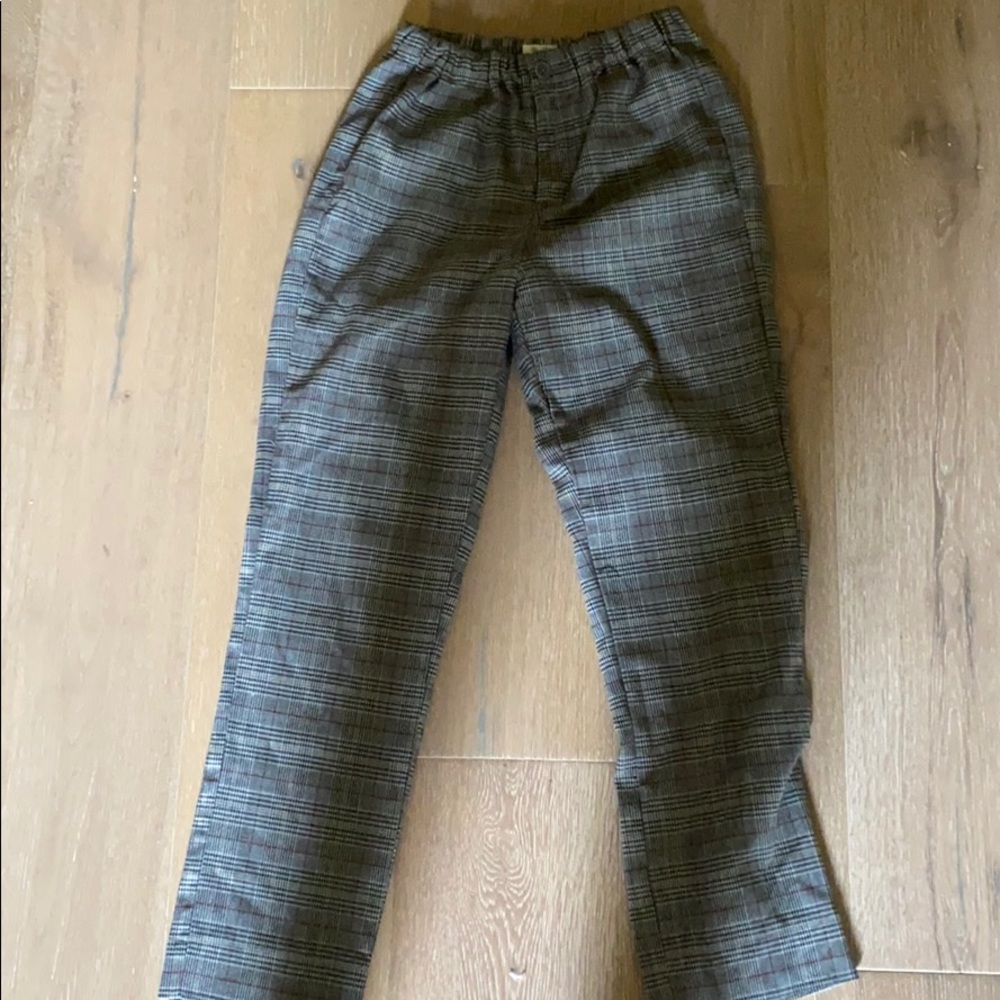 Plaid stretchy pants